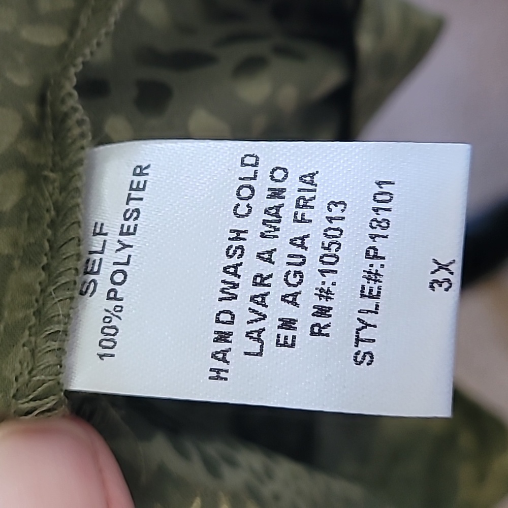 Andree by Unit Olive Leopard Ruffle Blouse - Picture 4 of 6